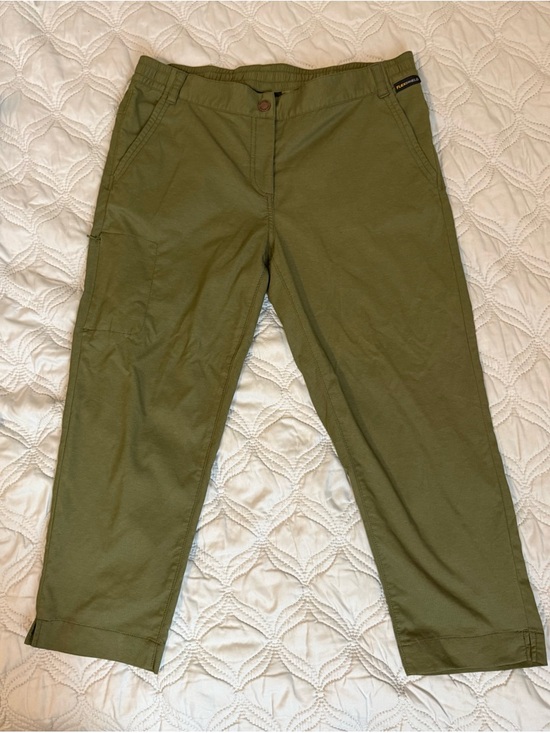 Jack Wolfskin Pants - Jack Wolfskin FlexShield Hiking Pants Women Small Olive Green Capri Outdoor